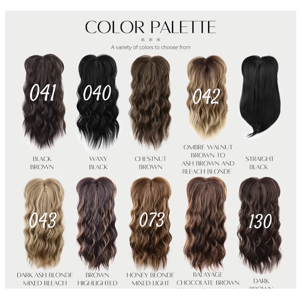 130 Wavy Dark Brown w/ highlight Synthetic Wig Clip InTopper - Picture 2 of 2